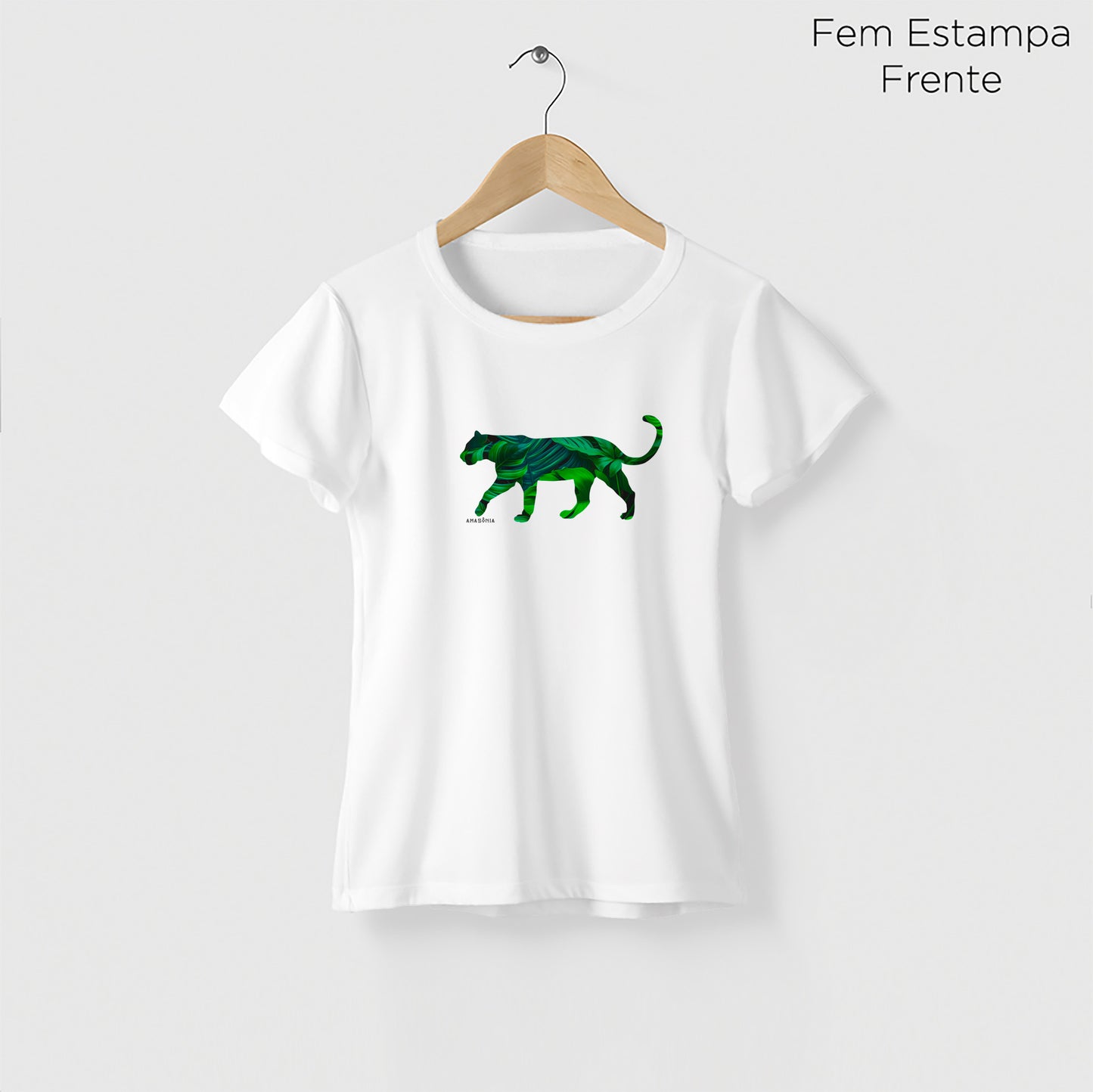 Camiseta Amazônia FAUNA FLORA - BRANCO - cód 2150