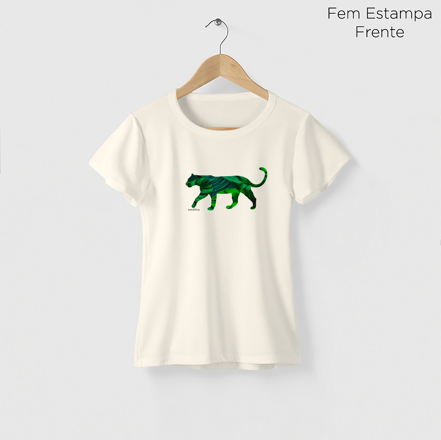 Camiseta Amazônia FAUNA FLORA - OFF WHITE - cód 2150