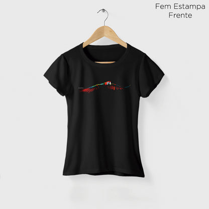Camiseta Amazônia ARARA VOANDO - PRETO - cód 2152