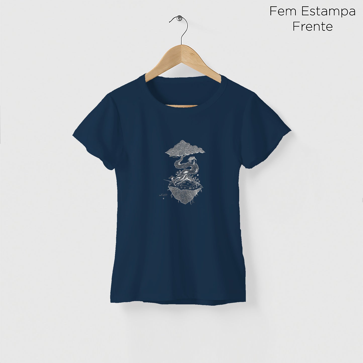 Camiseta Amazônia SONHOS À LINHA - AZUL MARINHO - cód 2155