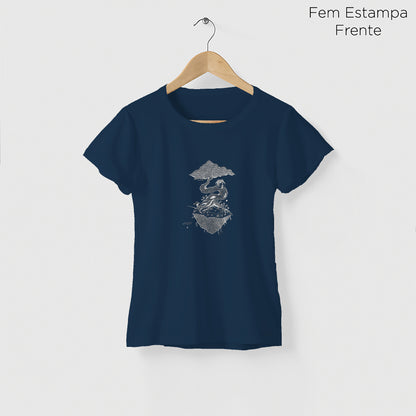 Camiseta Amazônia SONHOS À LINHA - AZUL MARINHO - cód 2155