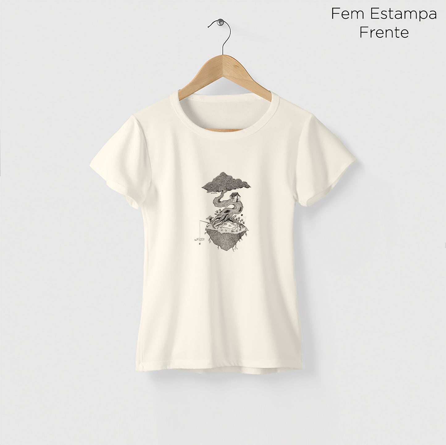 Camiseta Amazônia SONHOS À LINHA - OFF WHITE - cód 2155
