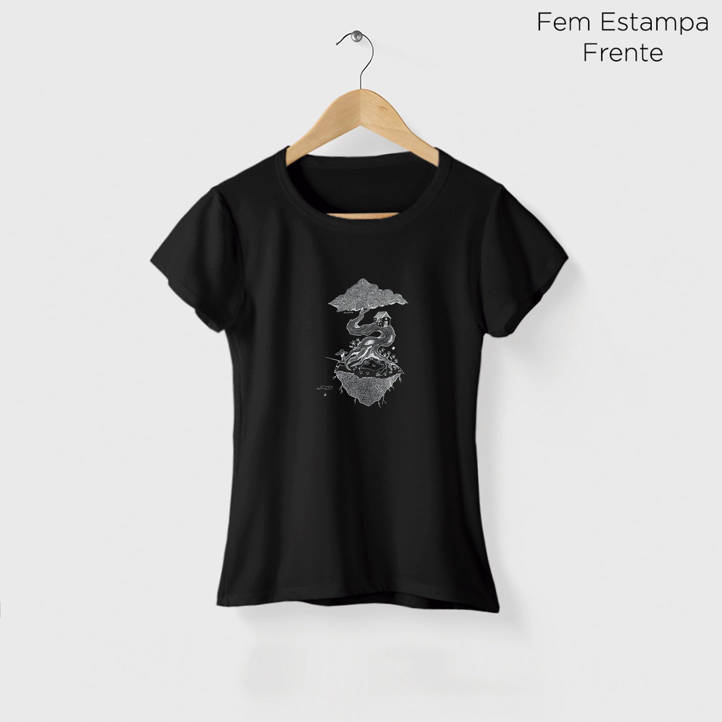 Camiseta Amazônia SONHOS À LINHA - PRETO - cód 2155
