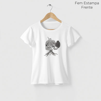 Camiseta Amazônia UMA ÁRVORE MIL VIDAS - BRANCO - cód 2158
