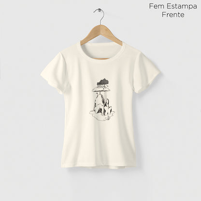 Camiseta Amazônia CASINHA NAS ALTURAS - OFF WHITE - cód 2159