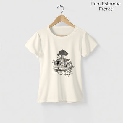 Camiseta Amazônia MINI MUNDOS - OFF WHITE - cód 2160