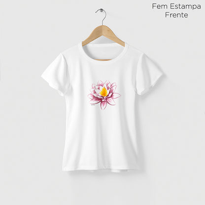 Camiseta Amazônia NEON FLOWER - BRANCO - cód 2197
