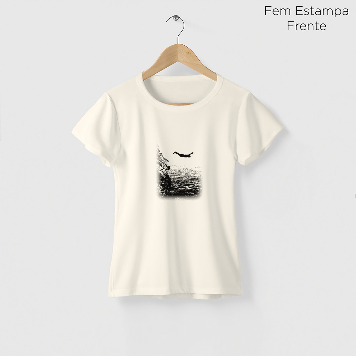 Camiseta Amazônia CLIFF DIVING - OFF WHITE - cód 2198