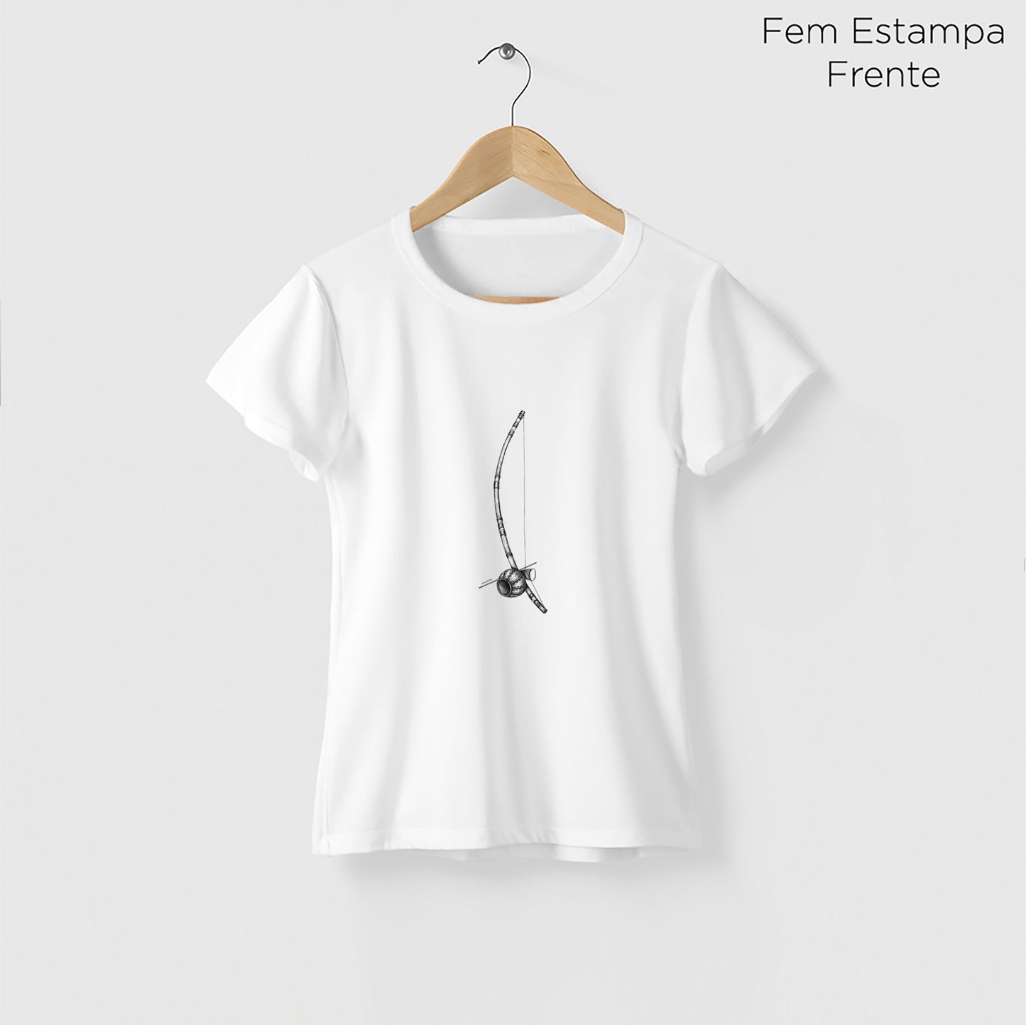 Camiseta Amazônia BERIMBAU - BRANCO - cód 2199