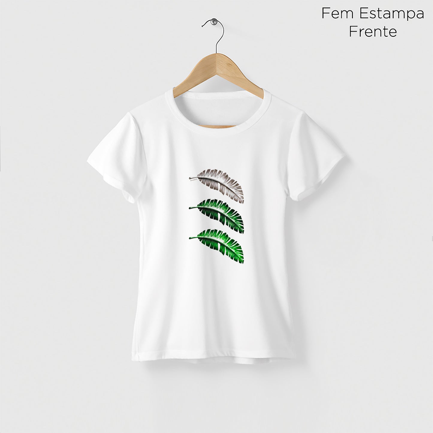 Camiseta Amazônia 3 FOLHAS – BRANCO - cód 2200