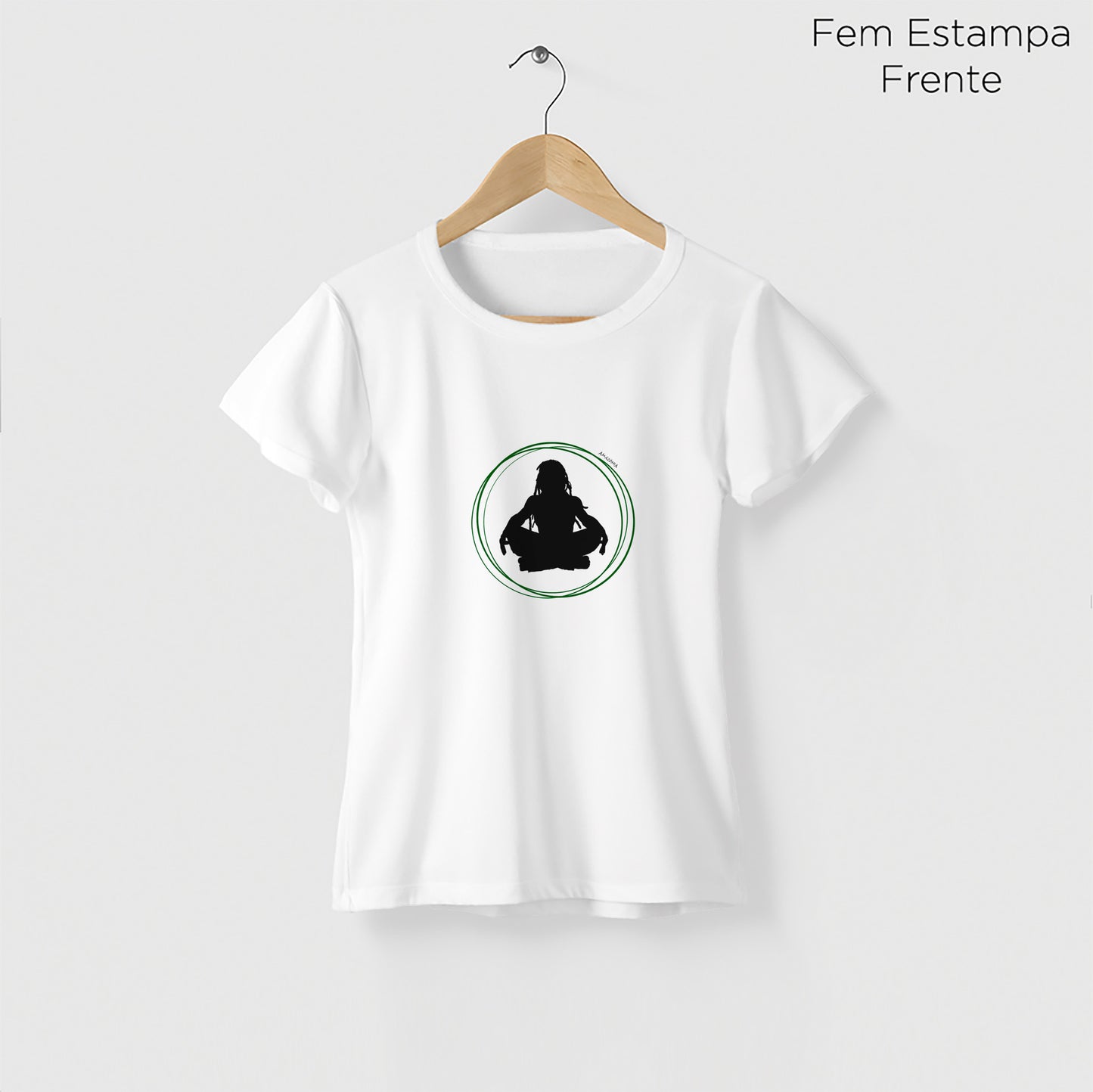 Camiseta Amazônia MEDITAÇÃO - BRANCO - cód 2204