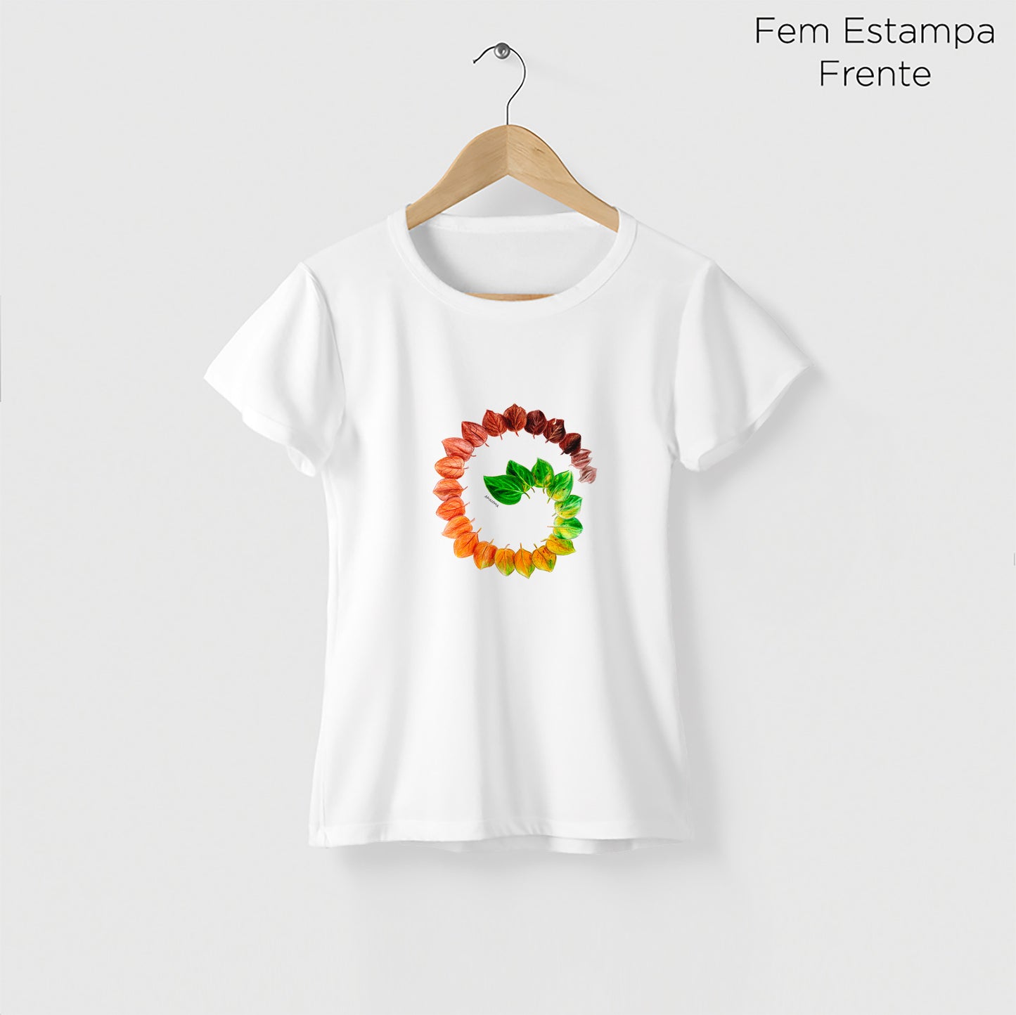 Camiseta Amazônia ESTAÇŌES FOLHAS – BRANCO - cód 2205