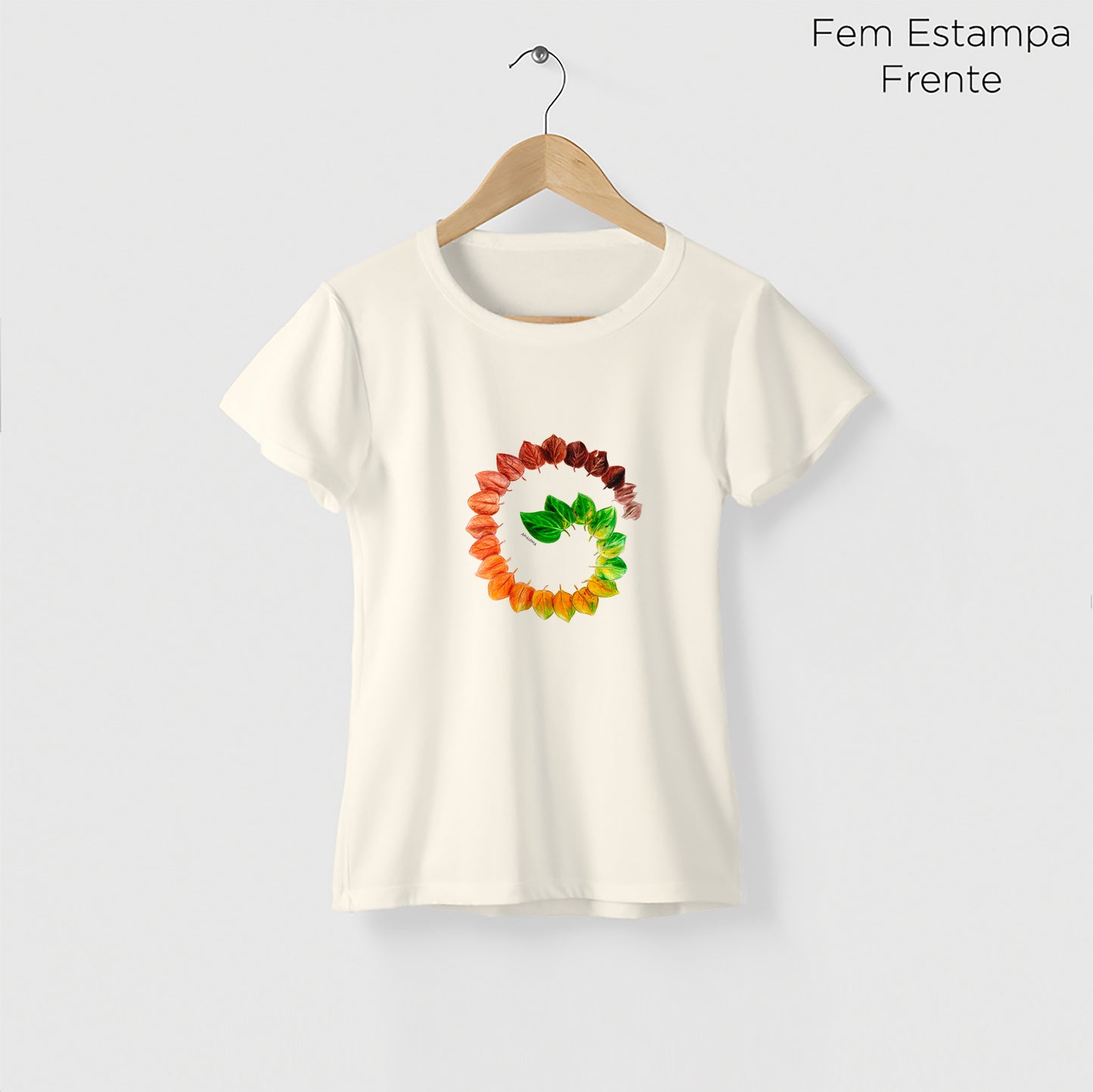 Camiseta Amazônia ESTAÇŌES FOLHAS – OFF WHITE - cód 2205