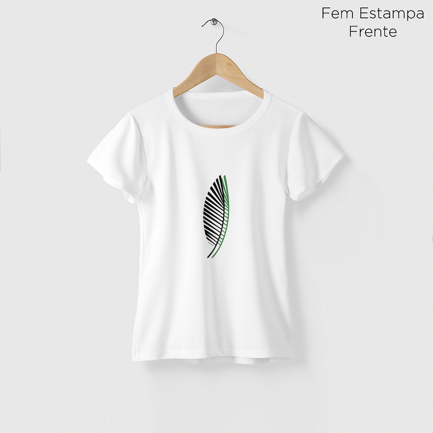 Camiseta Amazônia ASAS FOLHAS – BRANCO - cód 2206
