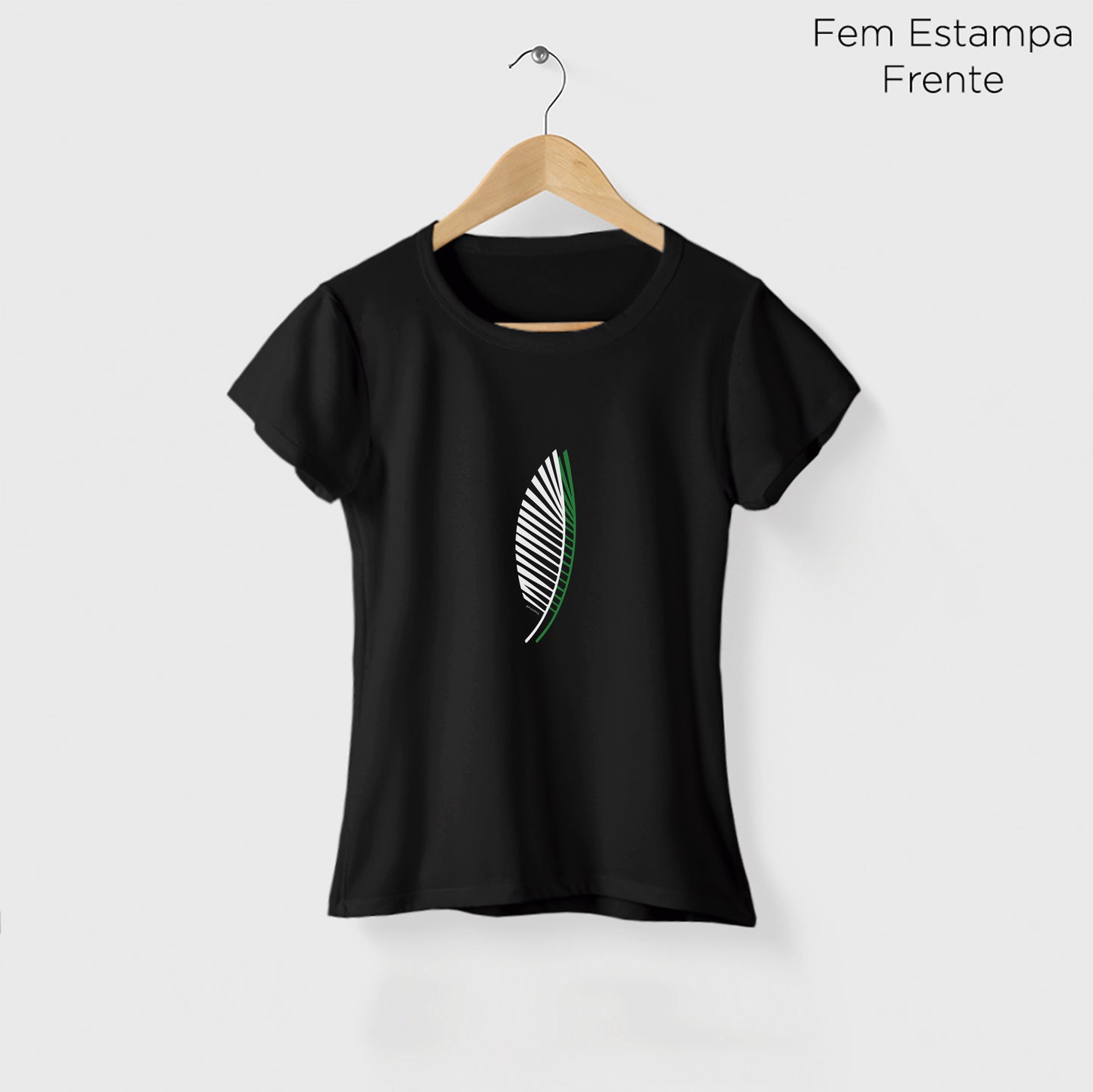 Camiseta Amazônia ASAS FOLHAS – PRETO - cód 2206