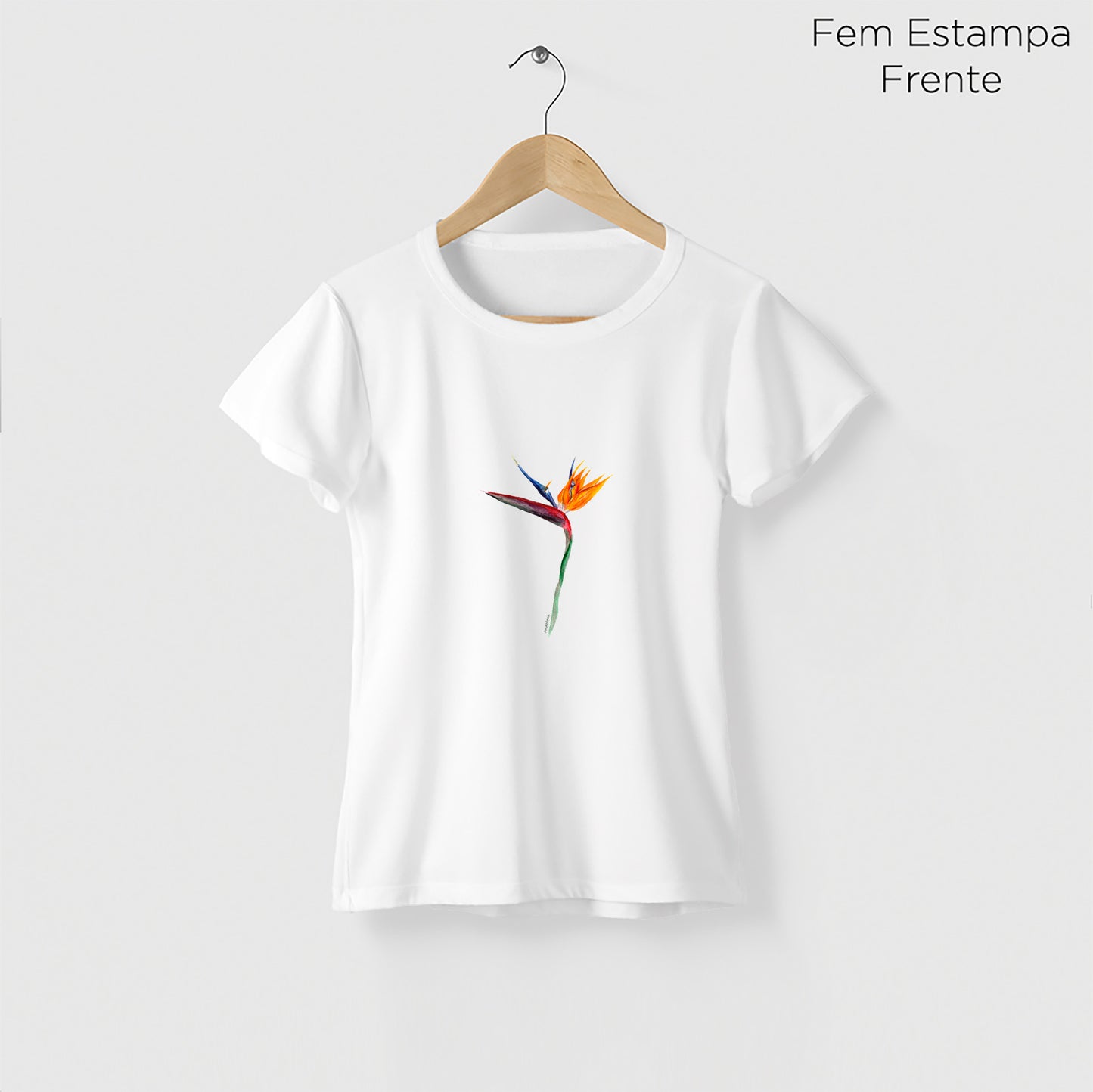 Camiseta Amazônia STRELITZIA – BRANCO - cód 2210