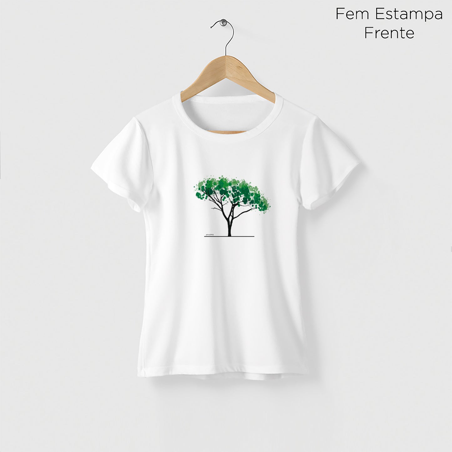 Camiseta Amazônia AQUARELA ÁRVORE – BRANCO - cód 2212