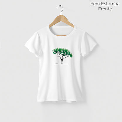 Camiseta Amazônia AQUARELA ÁRVORE – BRANCO - cód 2212