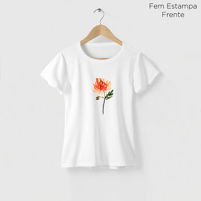 Camiseta Amazônia FLOR AQUARELA – BRANCO - cód 2213