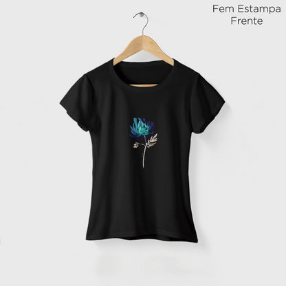 Camiseta Amazônia FLOR AQUARELA – PRETO - cód 2213