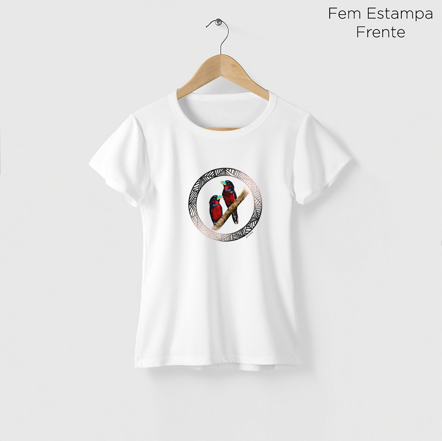 Camiseta Amazônia PÁSSAROS LOGO – BRANCO - cód 2215