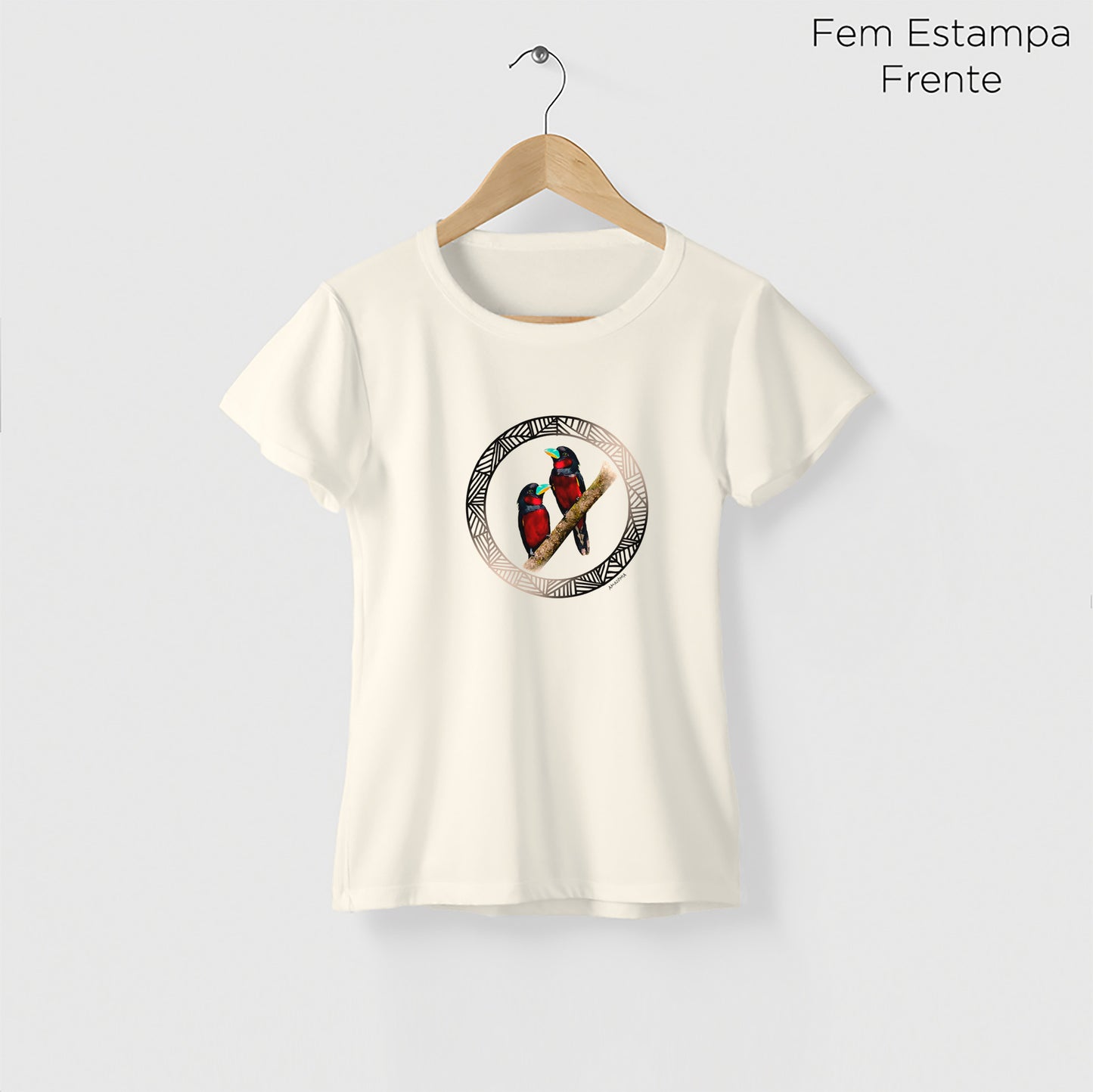 Camiseta Amazônia PÁSSAROS LOGO – OFF WHITE - cód 2215