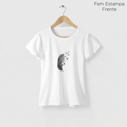 Camiseta Amazônia PÁSSAROS PENAS – BRANCO - cód 2218