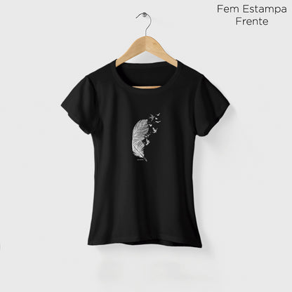 Camiseta Amazônia PÁSSAROS PENAS – PRETO - cód 2218