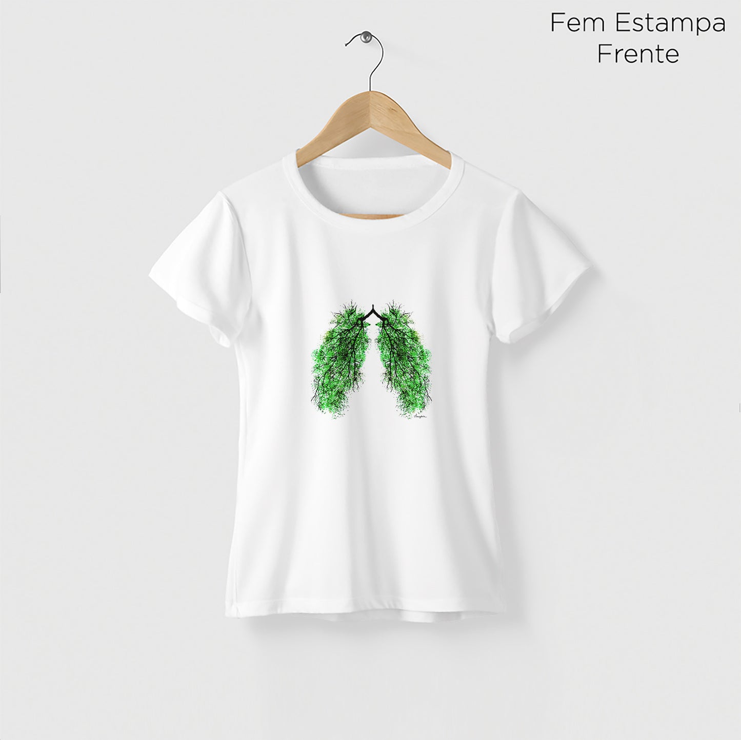 Camiseta Amazônia PULMÃO – BRANCO - cód 2221