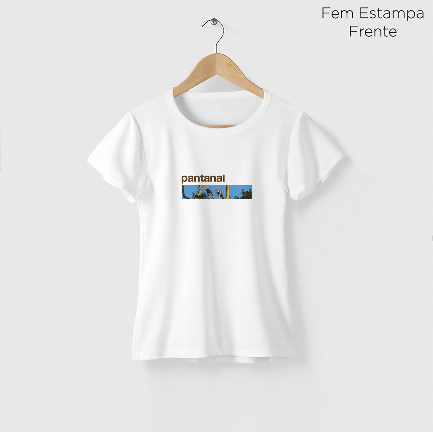 Camiseta Amazônia BIOMA PANTANAL - BRANCO - cód 2229