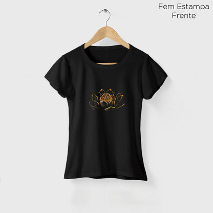 Camiseta Amazônia FLOR NOTURNA - PRETO - cód 2252