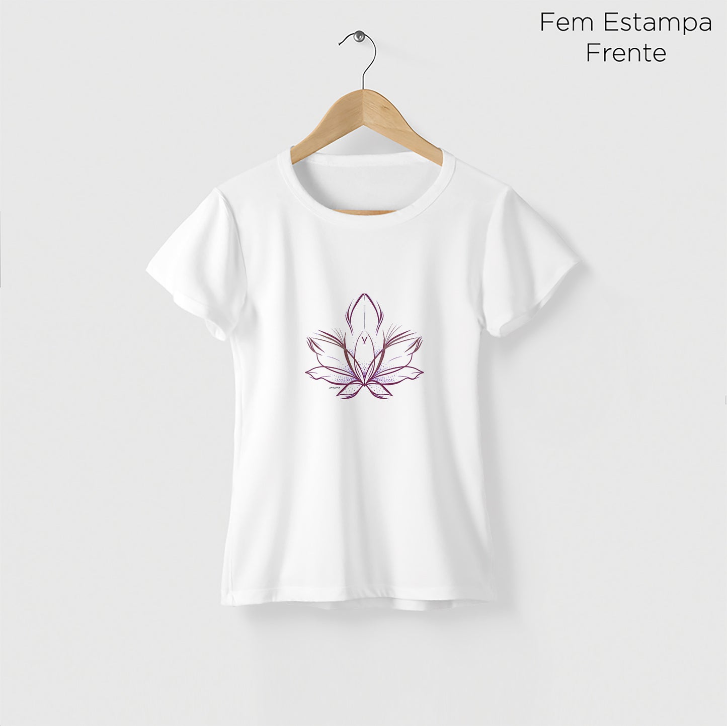 Camiseta Amazônia FLOR DE LUZ - BRANCO - cód 2259