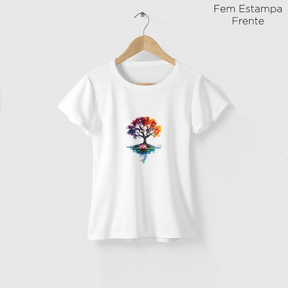 Camiseta Amazônia ÁRVORE DA VIDA - BRANCO - cód 2261