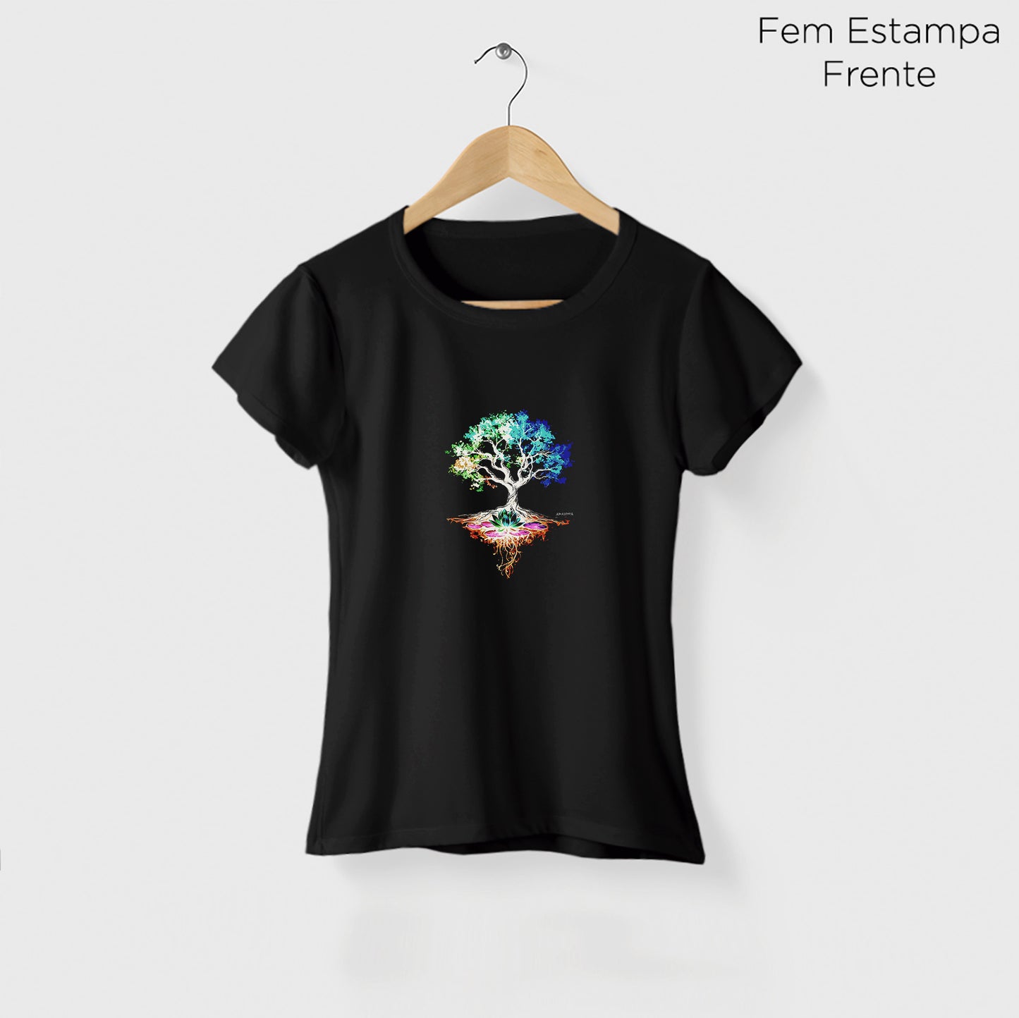 Camiseta Amazônia ÁRVORE DA VIDA - PRETO - cód 2261