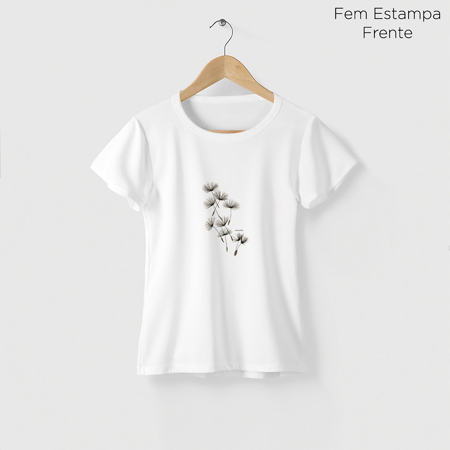 Camiseta Amazônia DENTE-DE-LEÃO - BRANCO - cód 2264