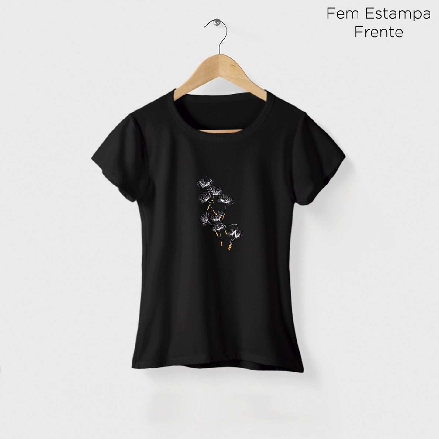 Camiseta Amazônia DENTE-DE-LEÃO - PRETO - cód 2264
