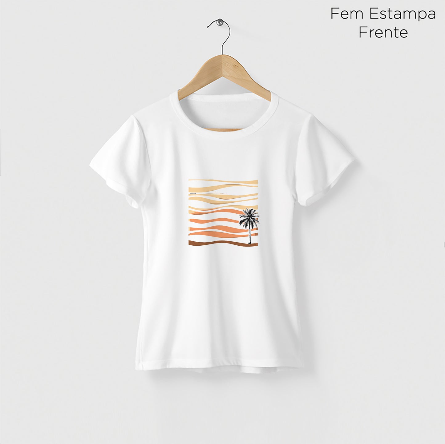 Camiseta Amazônia VENTO HORIZONTE - BRANCO - cód 2268