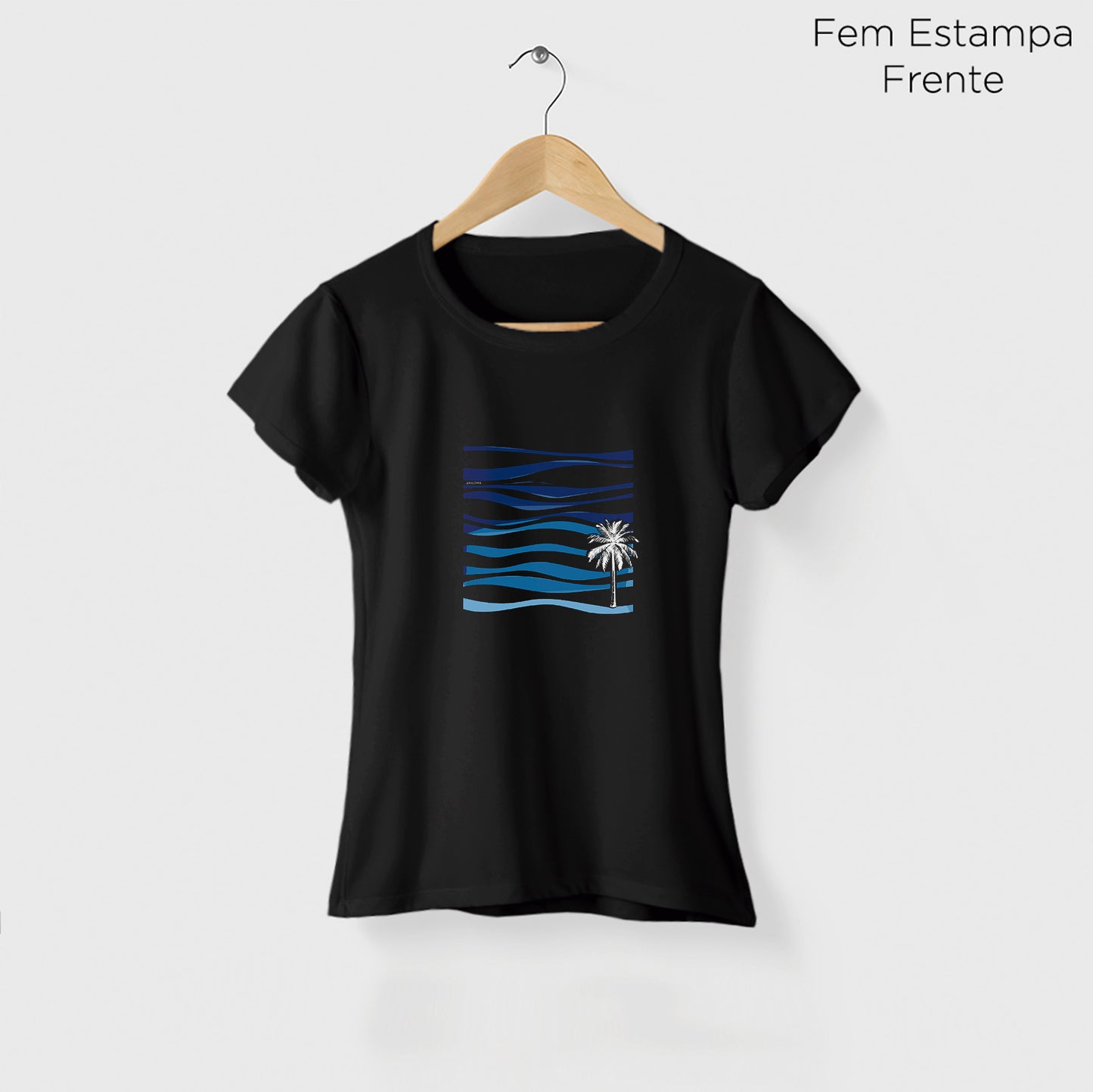 Camiseta Amazônia VENTO HORIZONTE - PRETO - cód 2268