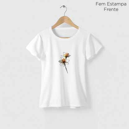 Camiseta Amazônia LINHAS DA FLOR - BRANCO - cód 2270