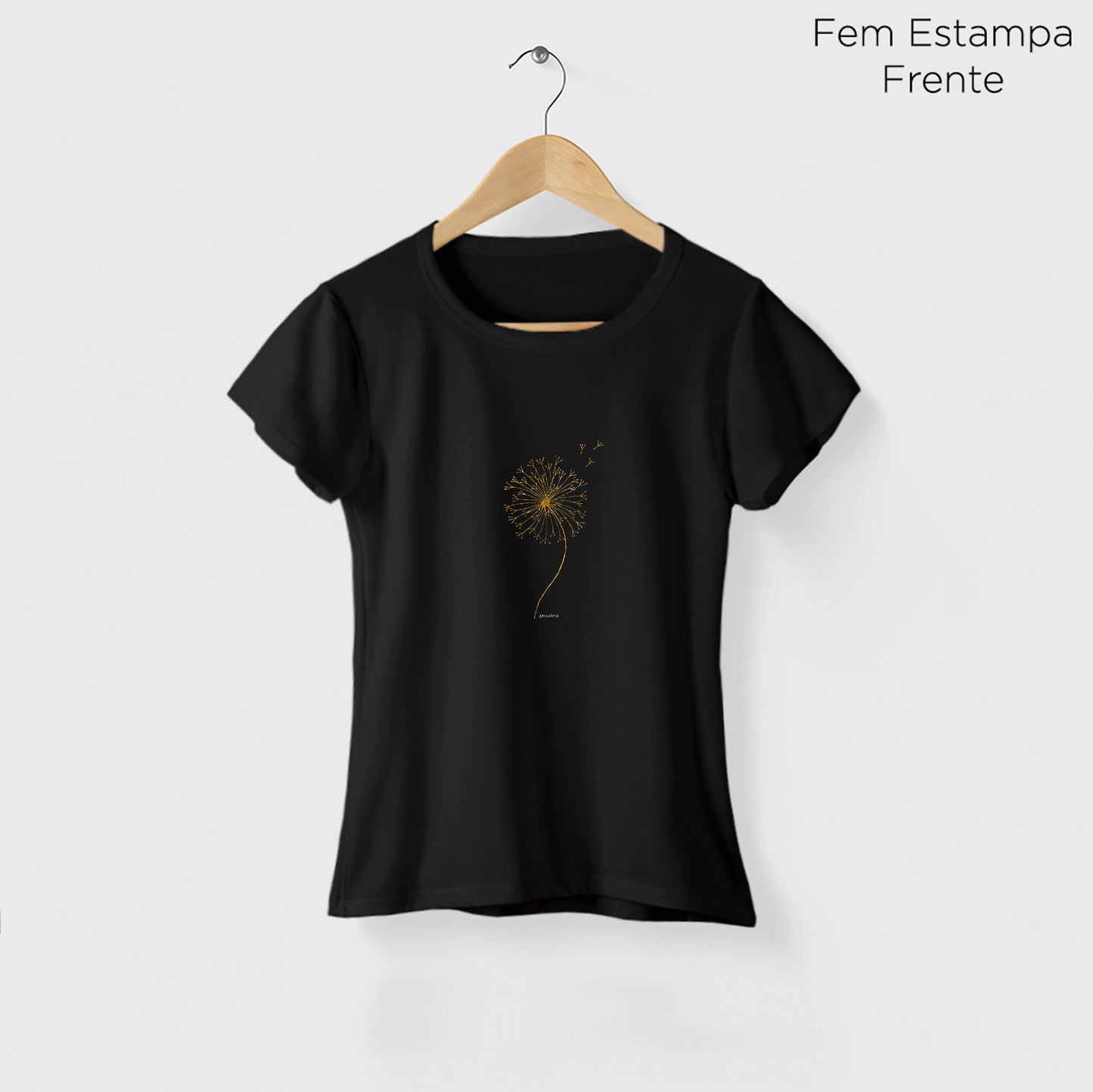 Camiseta Amazônia SOPRO DOURADO - PRETO - cód 2272