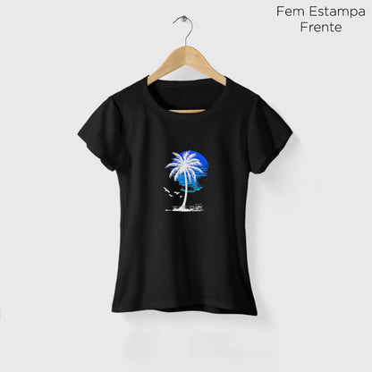 Camiseta Amazônia PAISAGEM COQUEIRO - PRETO - cód 2274
