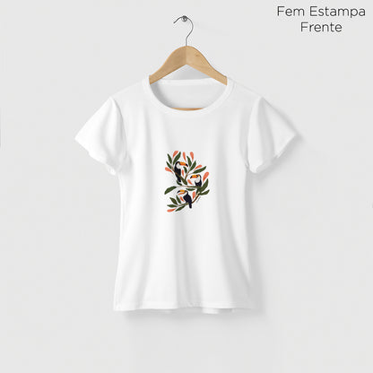 Camiseta Amazônia TUCANOS BRASIL - BRANCO - cód 2276