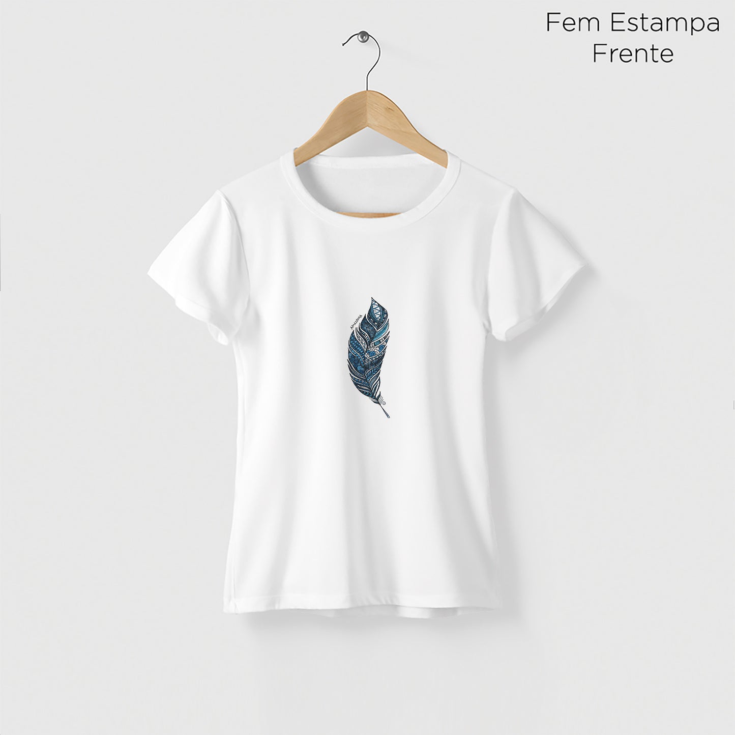 Camiseta Amazônia TRAÇO LIVRE - BRANCO - cód 2280