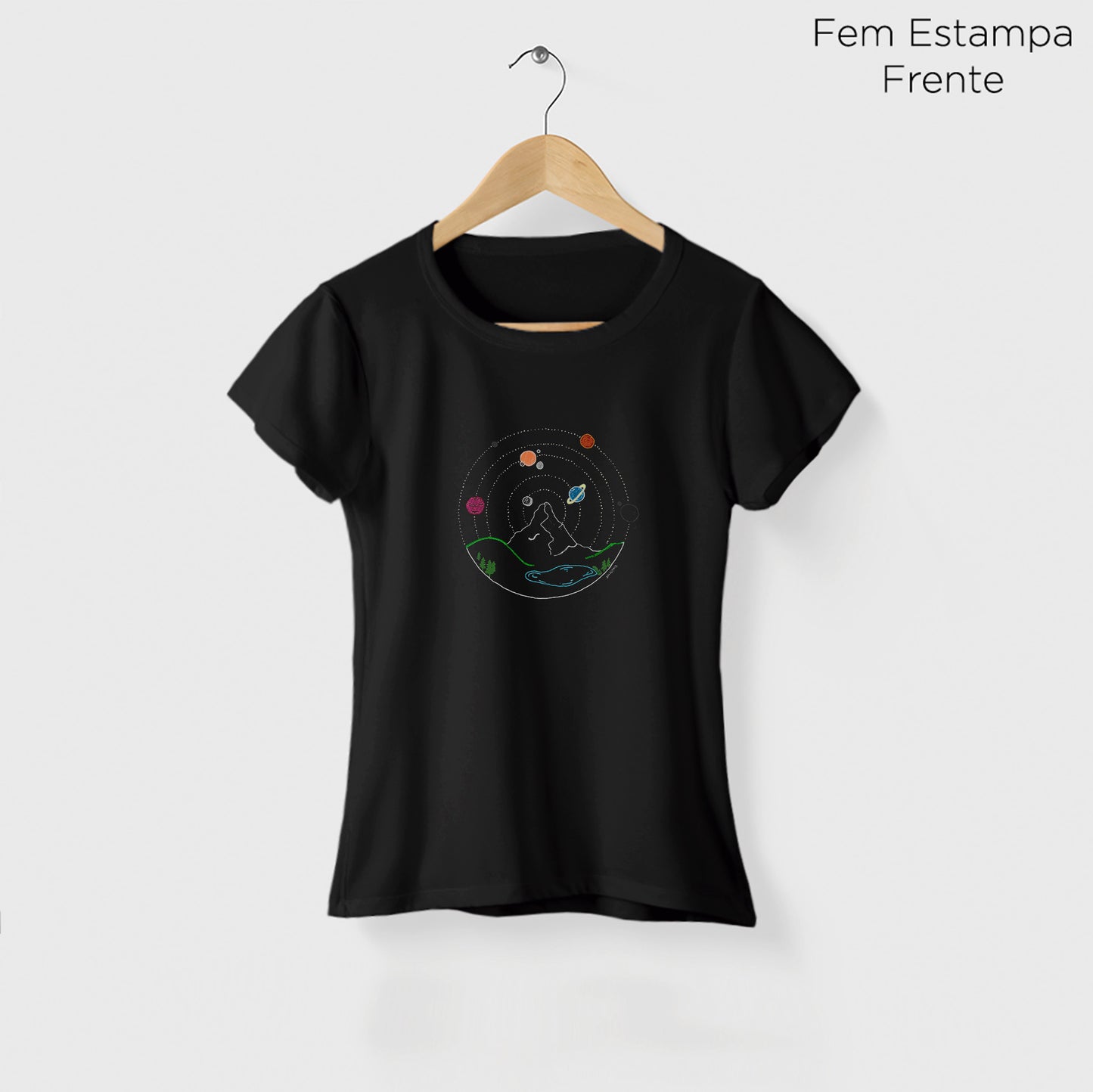 Camiseta Amazônia CÉU DA MATA - PRETO - cód 2282