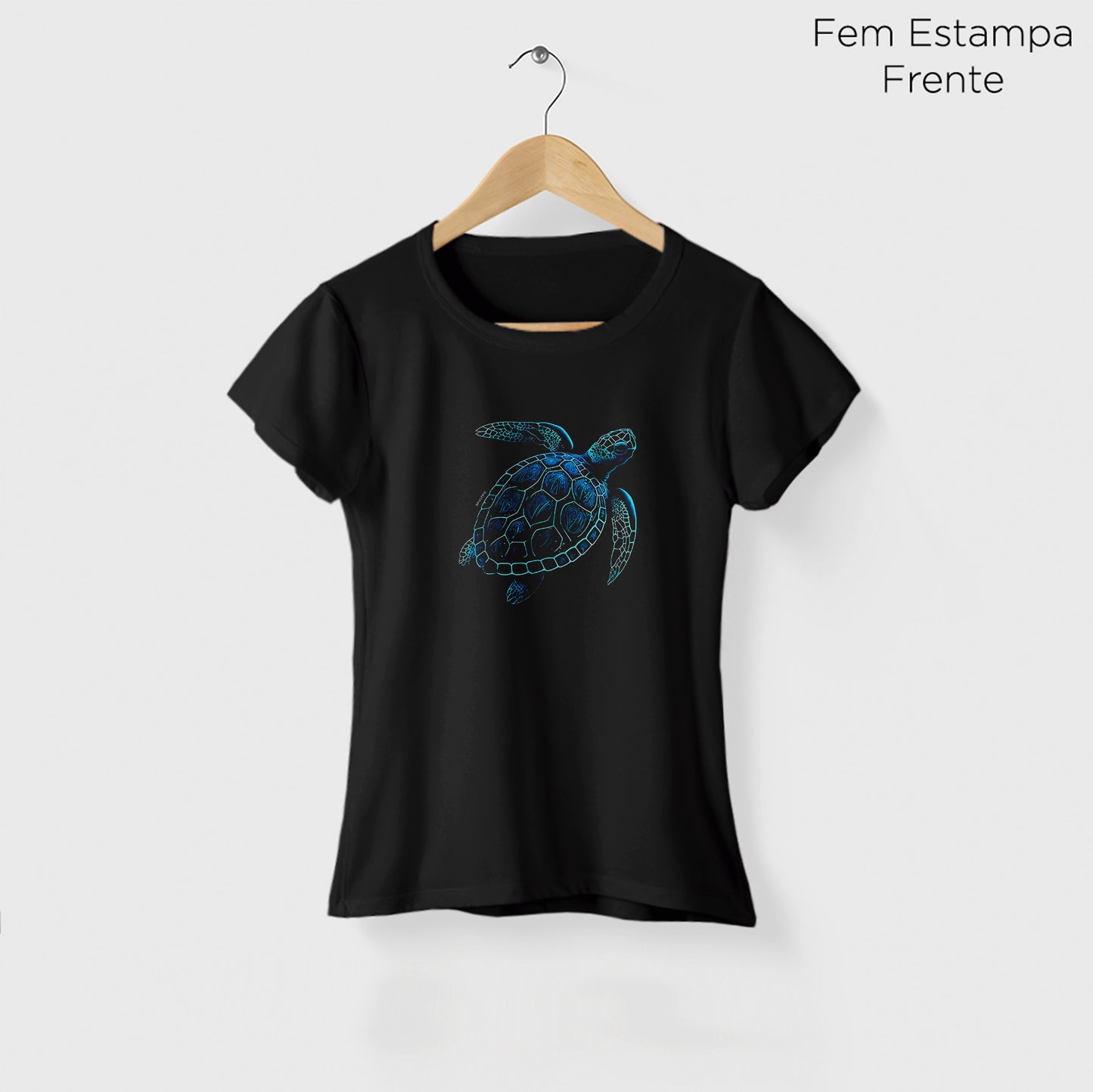 Camiseta Amazônia TARTARUGA OCEANO - PRETO - cód 2286