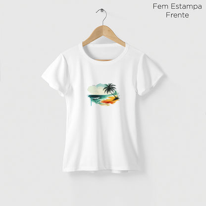 Camiseta Amazônia PRAIA DESERTA - BRANCO - cód 2287