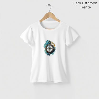 Camiseta Amazônia BÚSSOLA - BRANCO - cód 2291