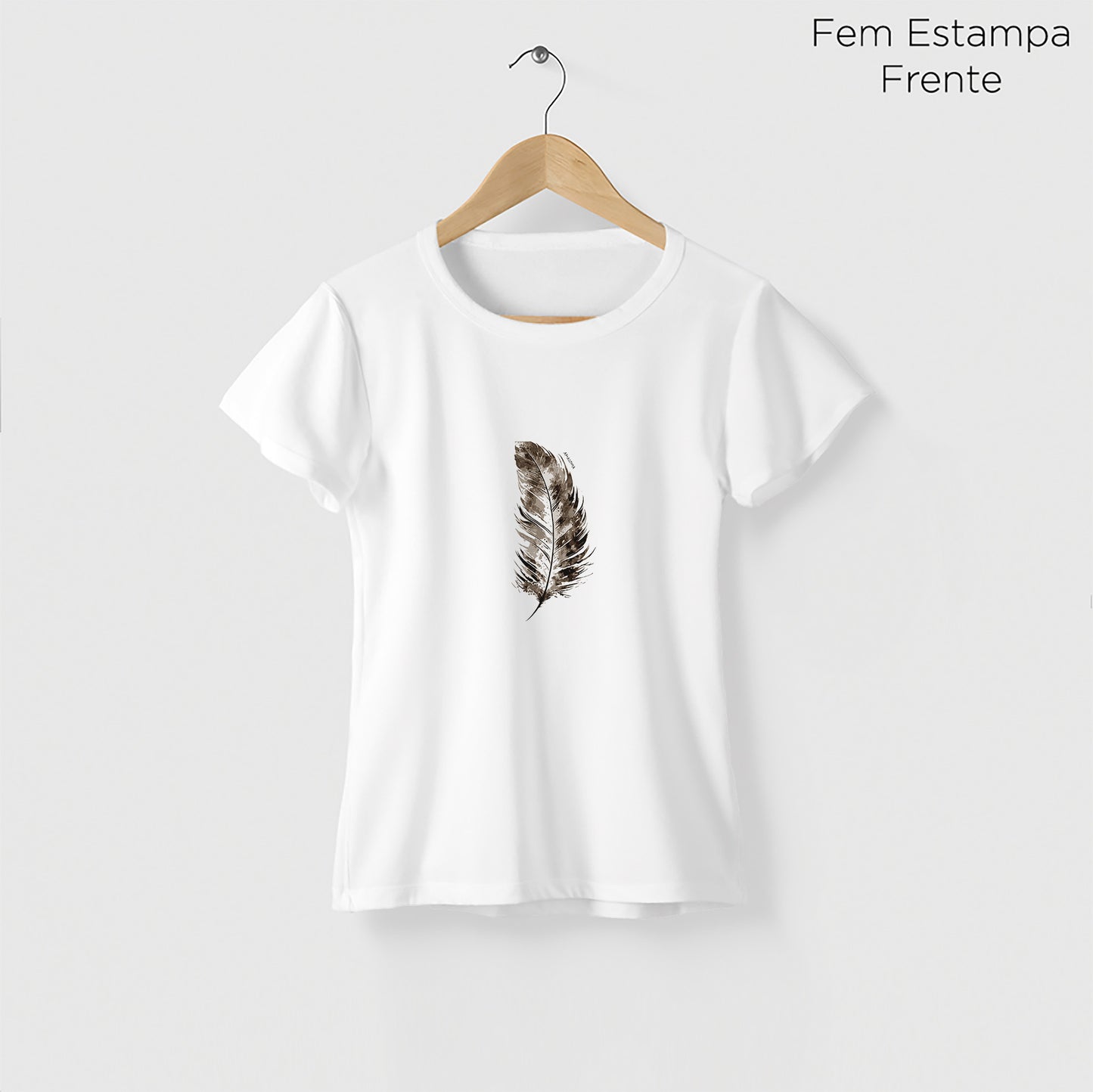 Camiseta Amazônia PENA REAL - BRANCO - cód 2292