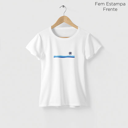 Camiseta Amazônia MAR COQUEIRO - BRANCO - cód 2297