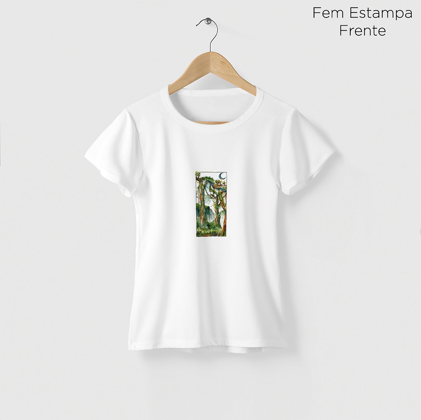 Camiseta Amazônia YBIRÁ ANTES DE NÓS - BRANCO - cód 2340